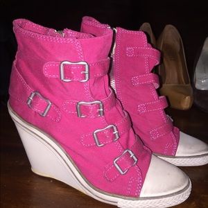 Hot Pink Limited by A.S.H. Wedge sneakers